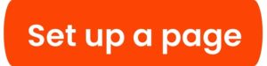 An orange rectangle button with text that reads"Set up a page"